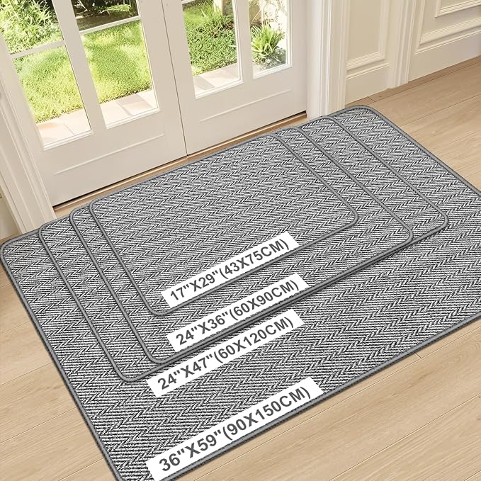 Ultra Thin Door Mat Indoor Entrance 17"x29", Low-Profile Indoor Door Mat - Image 2