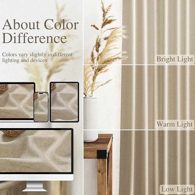 Nanspring Eggshell Beige Curtains - Image 3