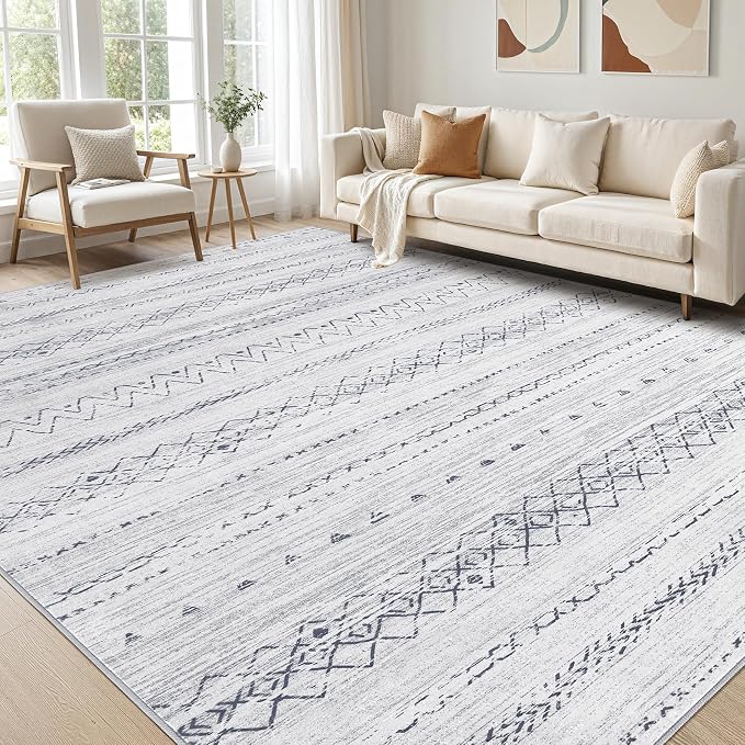 cotiled 5x8 Area Rug Living Room: Washable Boho Rugs by COTILED