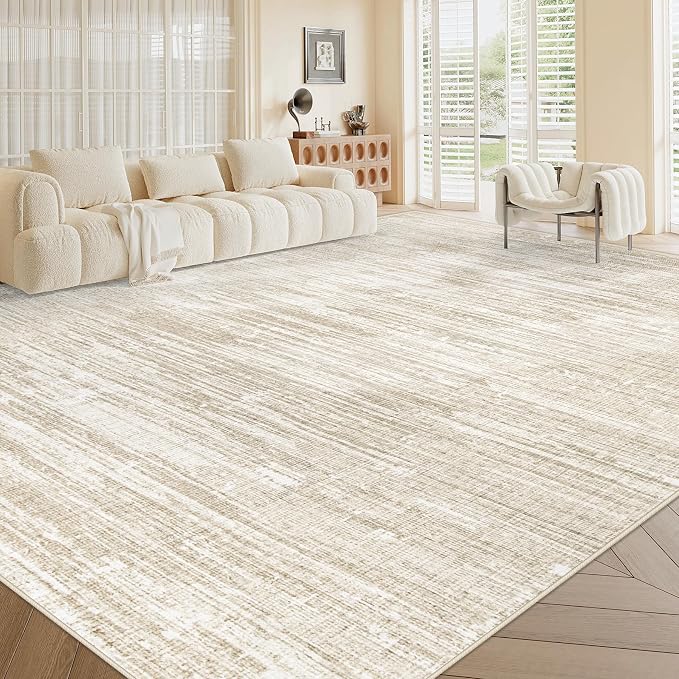 Living Room Rugs 9x12: Washable Moroccan Geometric Boho Rug Farmhouse Non Slip - Image 3