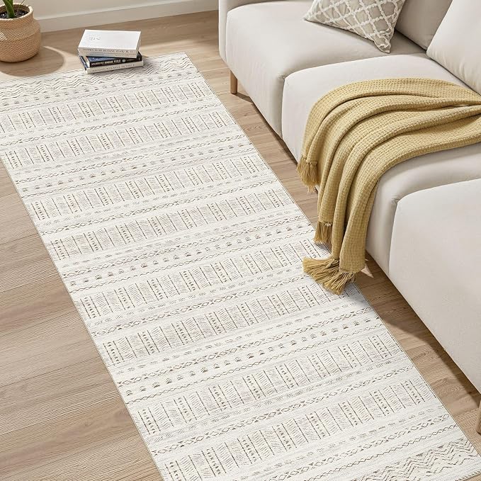 cotiled Hallway 2.6x10 Runner Rugs: Washable Boho Rugs - Image 5