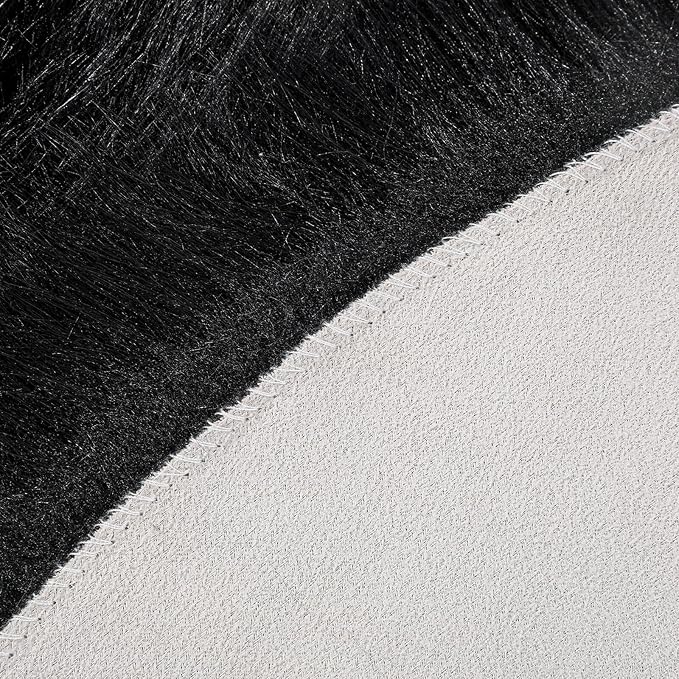 linmopm Faux Fur Rug Sheepskin Shag Fluffy Fuzzy Black 4x6 ft Rugs - Image 5