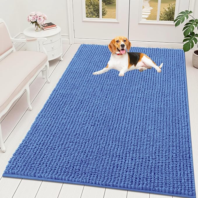 OLANLY Dog Door Mat for Muddy Paws 70x46, Ultra Absorbent Chenille Mud Doormat by OLANLY