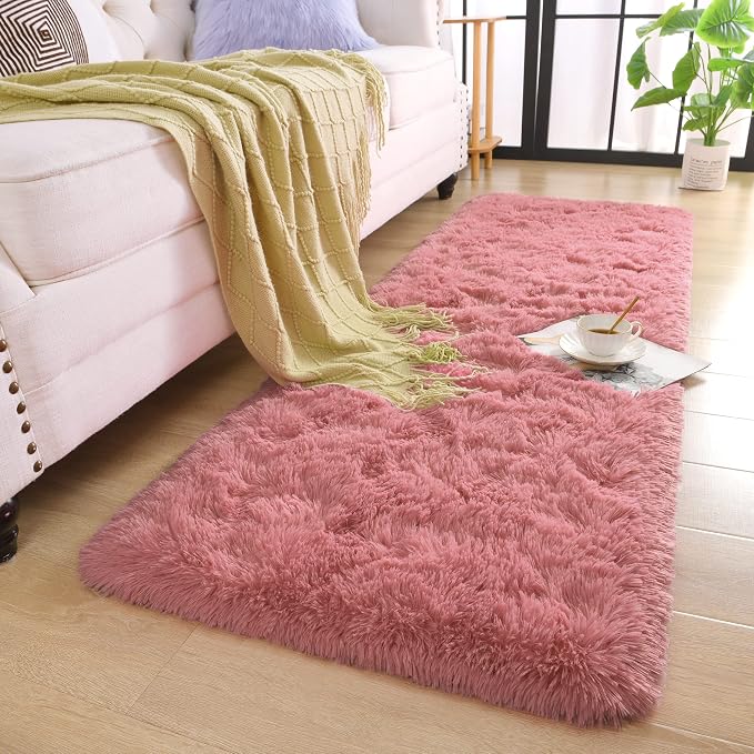 Chicrug Soft Runner Rug for Bedroom Living Room Plush Fluffy Rug 2x6 Feet - Image 5
