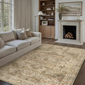PureCozy Brown Multi Area Rug 6x9 Vintage Washable Distressed Living Room by PureCozy