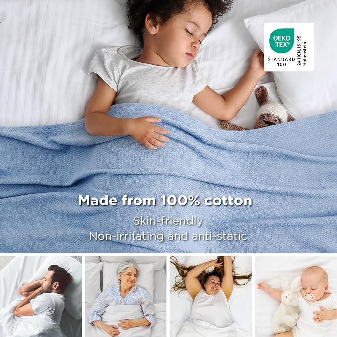 Bedsure GentleSoft 100% Cotton Blanket Twin XL Size - Image 2