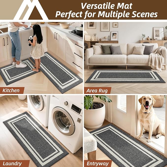 COSY HOMEER Kitchen Rugs Non-Slip 20x30/20x48 Inch Thick Polypropylene Standing - Image 6