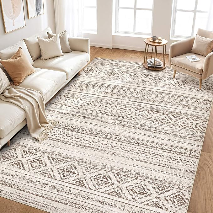 cotiled 9x12 Area Rug Living Room: Washable Boho Rugs - Image 5