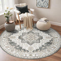 GENIMO 6FT Round Area Rugs for Living Room, Circle Rugs Machine Washable Low by GENIMO