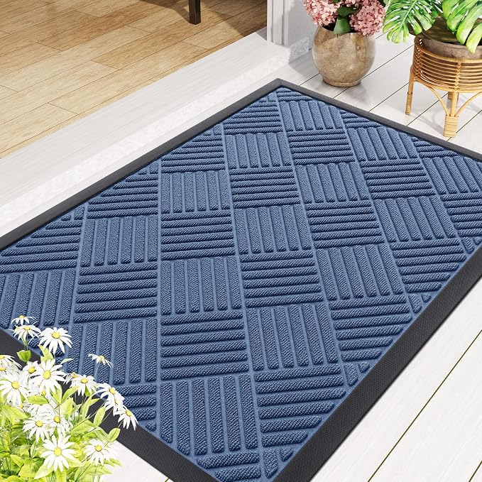Smiry Front Door Mat Outside Entrance, Heavy Duty Outdoor Indoor Mat, Natural - Image 8