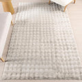 Nuloom Jeni Grey, Solid Faux Rabbit, Fluffy and Cozy, High Traffic, Stain by nuLOOM