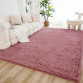 Litanika 6x9 Shag Area Rug for Living Room Bedroom, Pea Pink High Pile Ultra by Litanika