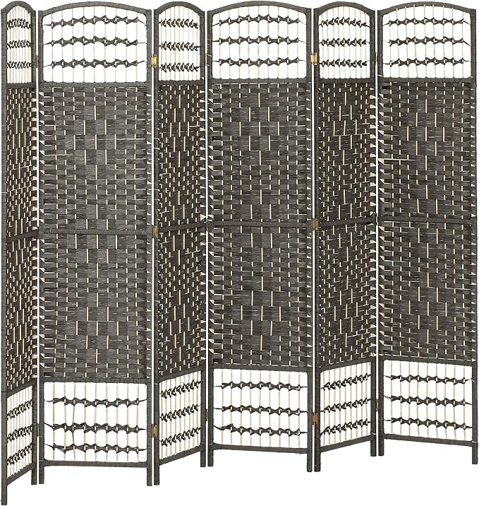 HOMCOM 6 Panel Room Divider, Folding Privacy Screen, 5.6' Room Separator by HOMCOM