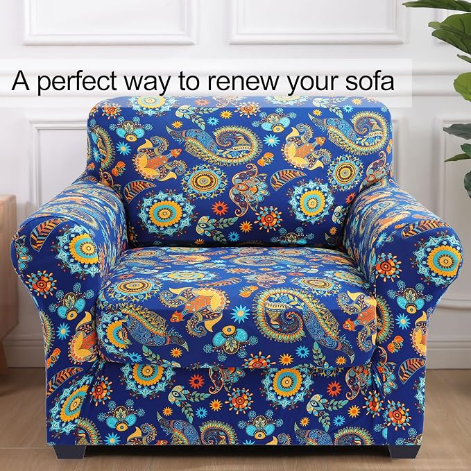 hyha Couch Covers, Chair/Sofa Covers, Floral Pattern, 2 Pieces, Armchair - Image 8