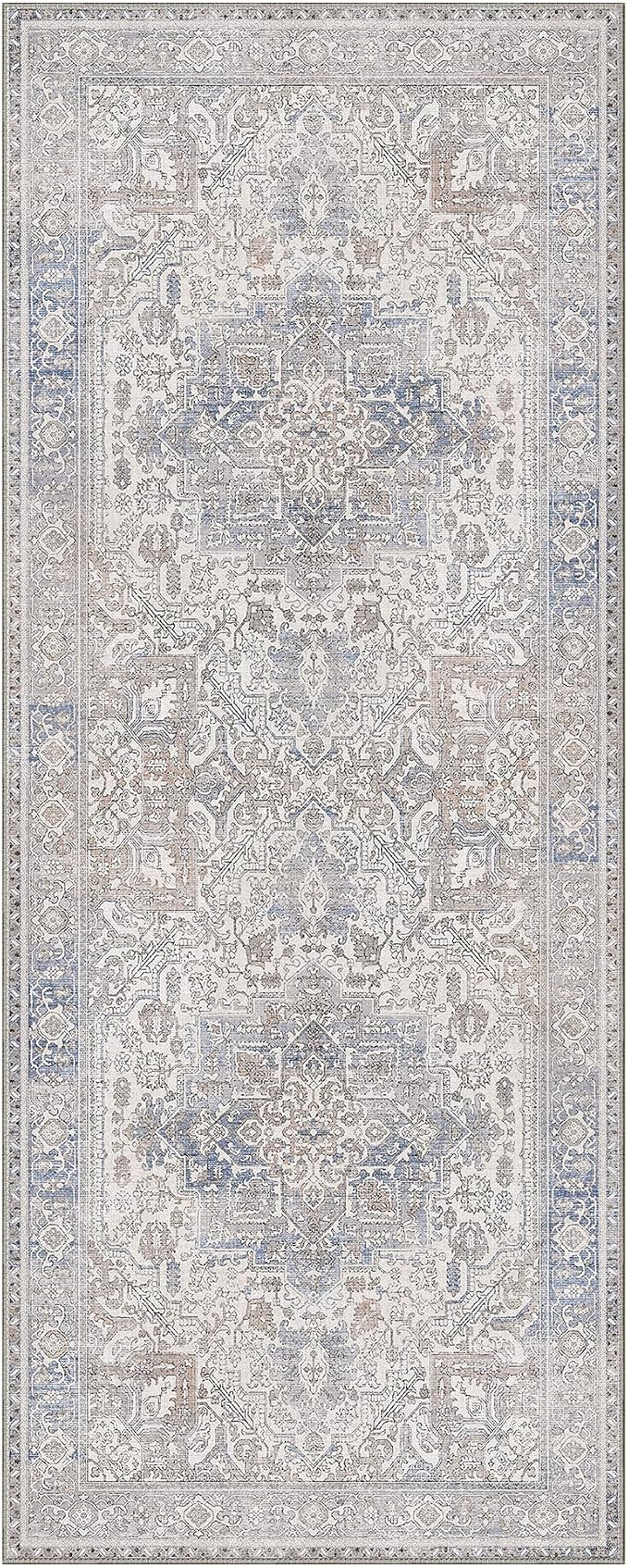 GENIMO 2x5 Runner Rugs for Hallway, Machine Washable Non Slip Vintage Retro Rugs - Image 7
