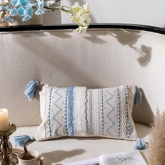 BlissBlush Decorative Lumbar Throw Pillow Covers 12x20 Combo Set of 2 - Image 3