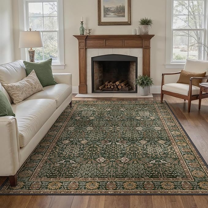 Bavni Area Rugs for Living Room, 5x7 Area Rugs Non-Slip Washable，Ultra-Thin by BAVNI