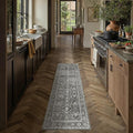 PureCozy Black Runner Rug 2x6 Vintage Area Carpet Hallway Long Indoor Kitchen by PureCozy