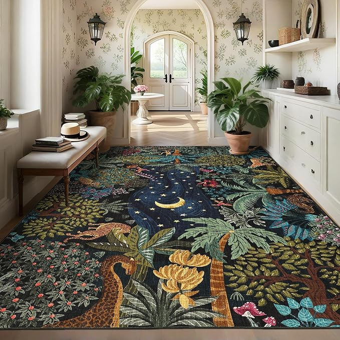 GarveeHome 5x7 Jungle Area Rug Washable Rugs - Image 2