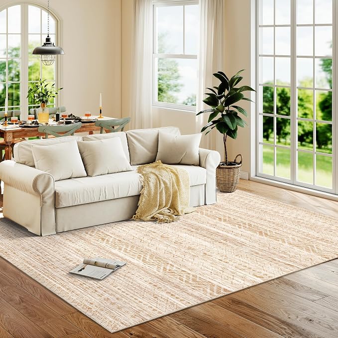 Miukiki 6x9 Area Rug for Living Room Moroccan Washable Rugs Non Slip Indoor - Image 7