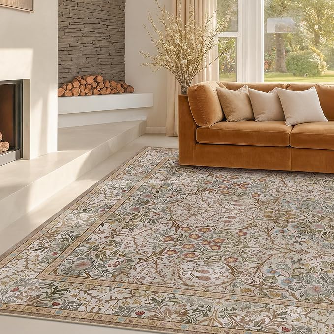Washable Dining Room Rugs for Under Table by HazoHaus