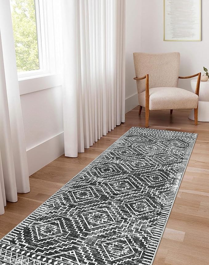 Wonnitar Moroccan Hallway Runner Rug 10 ft, Machine Washable 2'6"x10' Long - Image 6