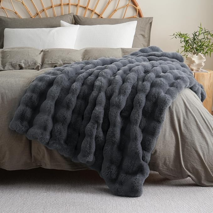 BENVWE Faux Fur Throw Blanket for Couch – Cozy Fuzzy Soft Plush Fluffy Thick - Image 8