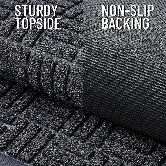 OLANLY Front Door Mat Outside Entrance 47x17, Heavy Duty Sturdy Natural Rubber - Image 3