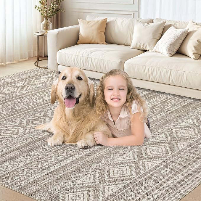 cotiled 6x9 Area Rug Living Room: Washable Boho Rugs - Image 8
