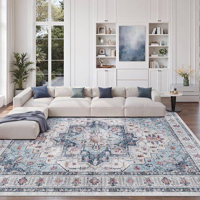 zesthome 8x10 Area Rugs, Stain Resistant Washable Rug, Ultra-Thin Rugs by Zesthome