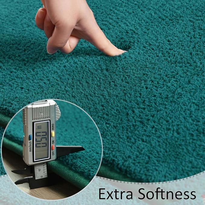 Soft Rugs for Living Room 6x9 Teal Green, Minimalist Area Rug for Bedroom - Image 6