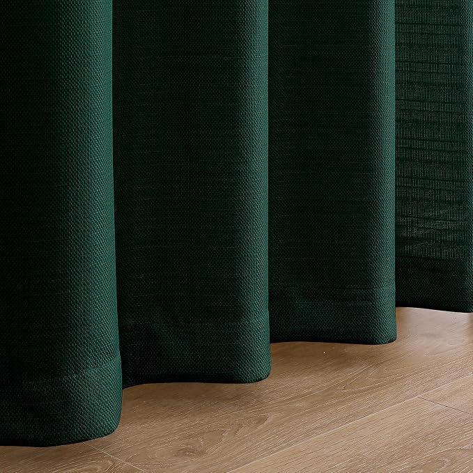 Chyhomenyc Christmas Hunter Green Curtains 72 Inch Length 2 Panels Set - Image 8