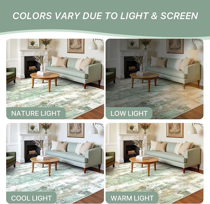 BEIMO Area Rugs 10x12 for Living Room Bedroom, Modern Abstract Machine Washable - Image 4
