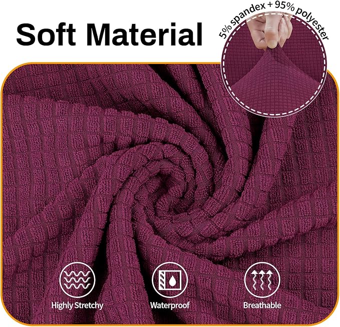 Asnomy Couch Covers for 3 Cushion Couch Stretch Sofa Covers Slipcovers - Image 3