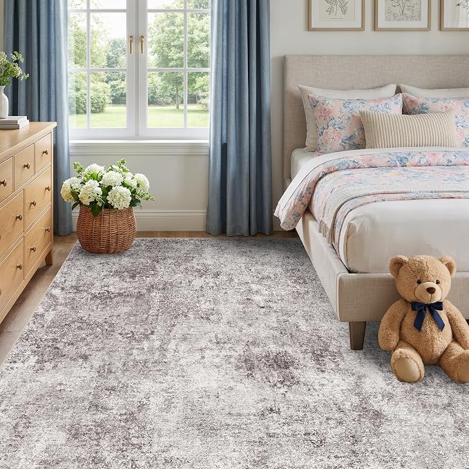 6 Square Area Rug: Washable Low Pile Carpet - Image 2