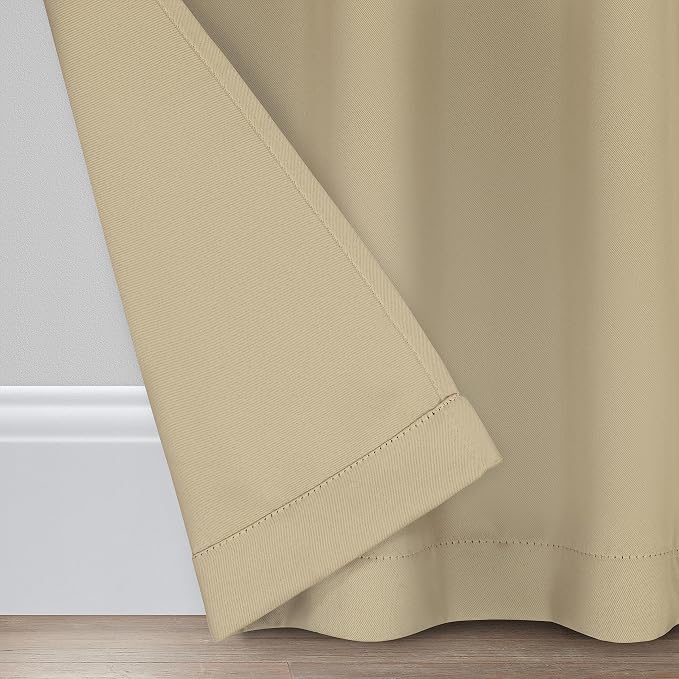 Eclipse Darrell Modern Blackout Thermal Rod Pocket Window Curtains - Image 4