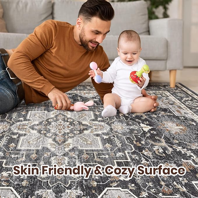 Vintage Living Room Area Rug 10x12 - Image 3