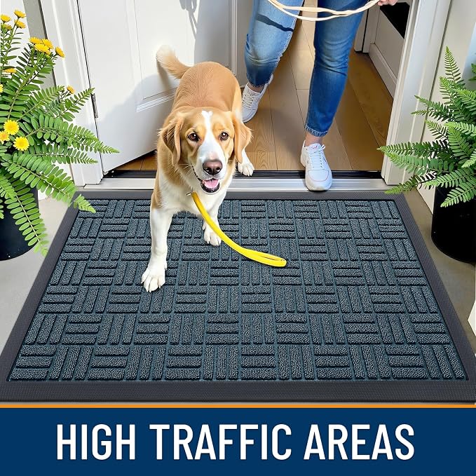 OLANLY Front Door Mat Outside Entrance 71x23, Heavy Duty Sturdy Natural Rubber - Image 6