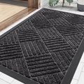 Smiry Front Door Mat Outside Entrance, Heavy Duty Outdoor Indoor Natural Rubber by Smiry