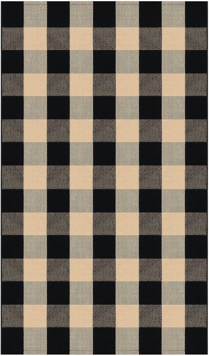 IOHOUZE Buffalo Plaid Checkered Rug 3x5 Ft Front Door Mats, Washable Area Rugs - Image 8
