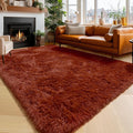 Amdrebio Terracotta Rust Large Area Rug 8x10 by Amdrebio