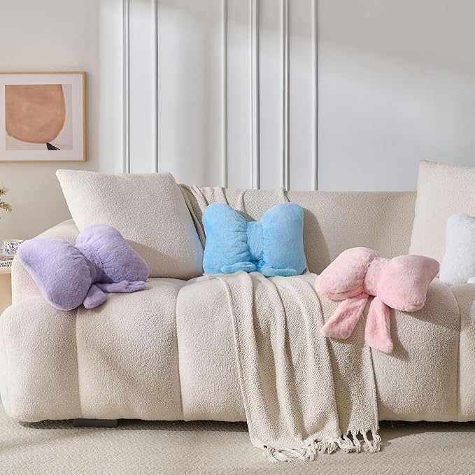 Bow Pillow Throw Pillows Butterfly Shaped Decorative Cute Pillows - Image 4
