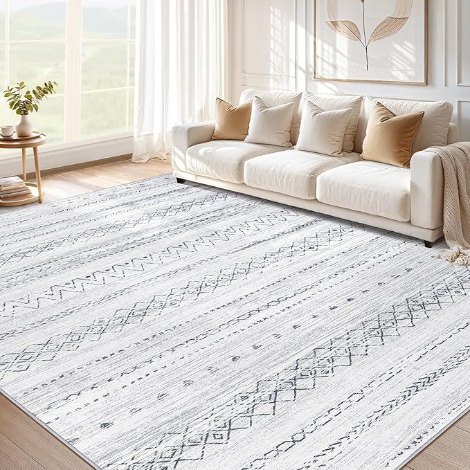 cotiled 6x9 Area Rug Living Room: Washable Boho Rugs by COTILED