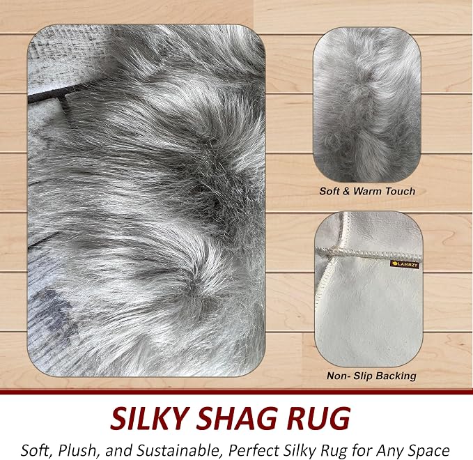 Free Shape Luxury Soft Fluffy Shag Area Rug Single 2’x3’, 60x90cm - Image 4