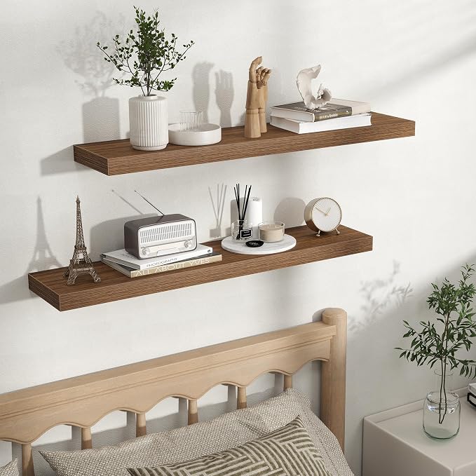 Fun Memories Rustic Wood Floating Shelves - Image 5