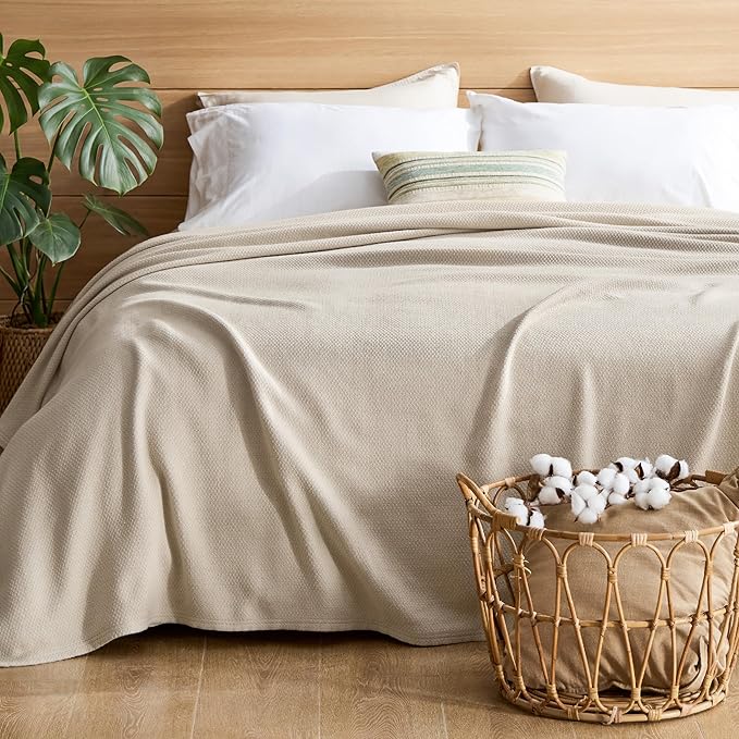 Bedsure GentleSoft 100% Cotton Blanket Queen Size - Image 4