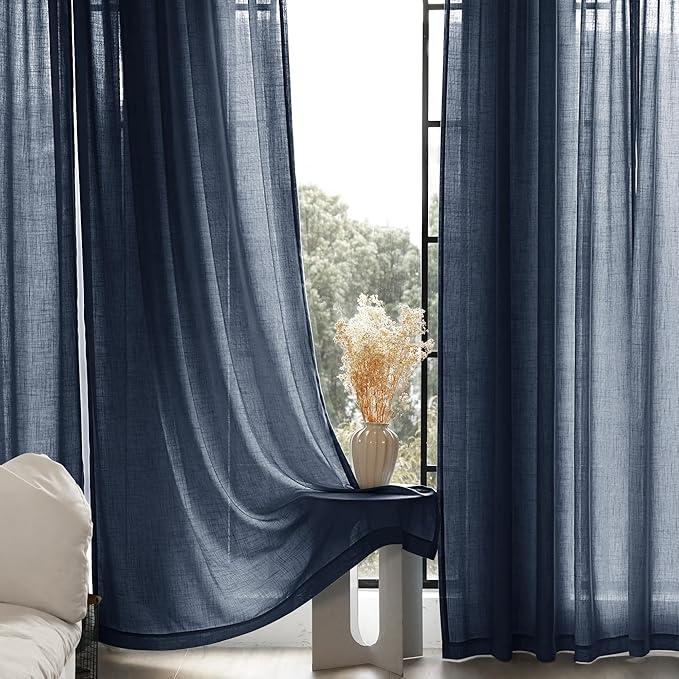 Navy Blue Curtains 72 inch Length - Image 6