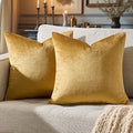 GIGIZAZA Golden Throw Pillow Covers 22x22 Decorative Velvet Cushion Covers Pack by GIGIZAZAFocusingonhomedecoration
