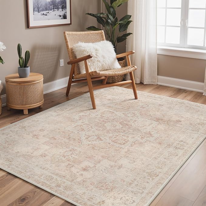 GENIMO 10x14 Area Rugs for Living Room, Machine Washable Rug, Non Slip Indoor by GENIMO