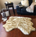 Free Shape Luxury Soft Fluffy Shag Area Rug Double Side by Side 3'x4', 90x120cm by LAMBZYRUGS
